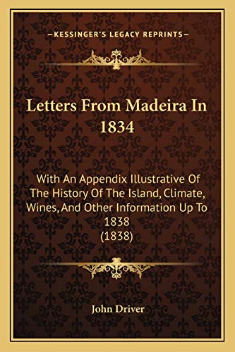 Cover of Letters from Madeira in 1834